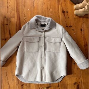 Asos Sherpa Lined Faux Leather Jacket